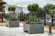 Bespoke steel planters for coastal locations