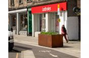 Corten steel planters in Scotland