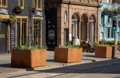 Bespoke steel planters for historic spaces