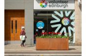 Corten steel planters in Edinburgh