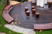 Courtyard garden seating and benching