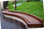 External timber bench seating