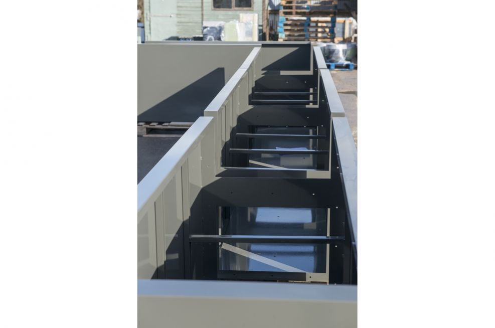 Strengthened Steel Planter With Powder Coating To Umbra Grey