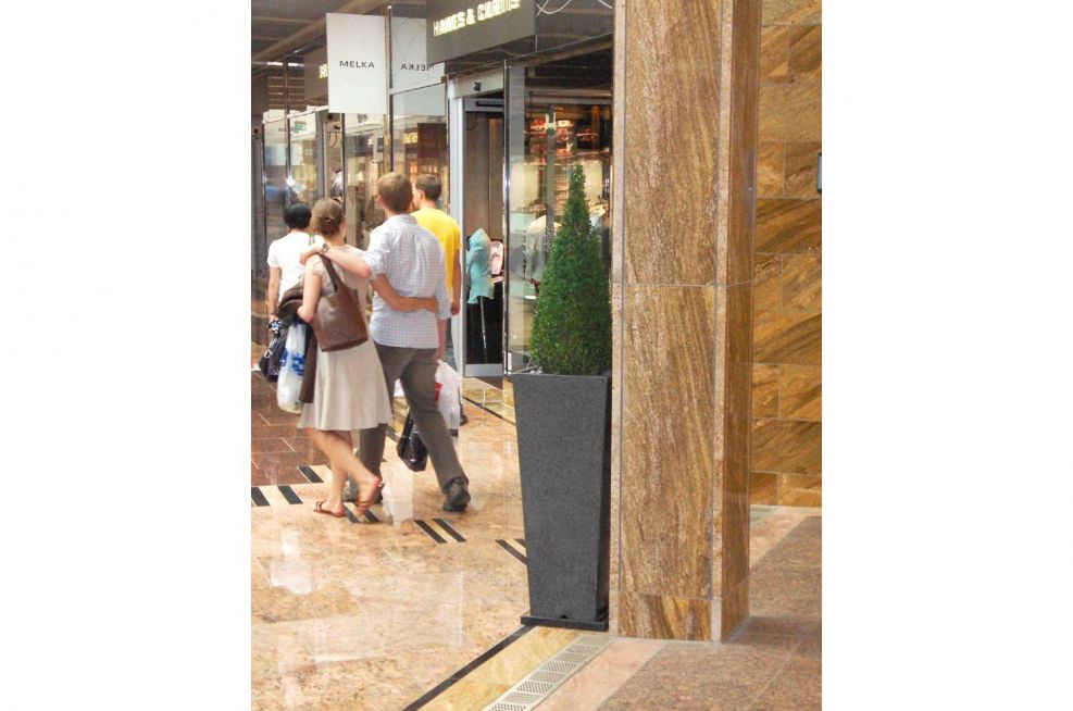 Granite Planters For A Shopping Mall Outlet