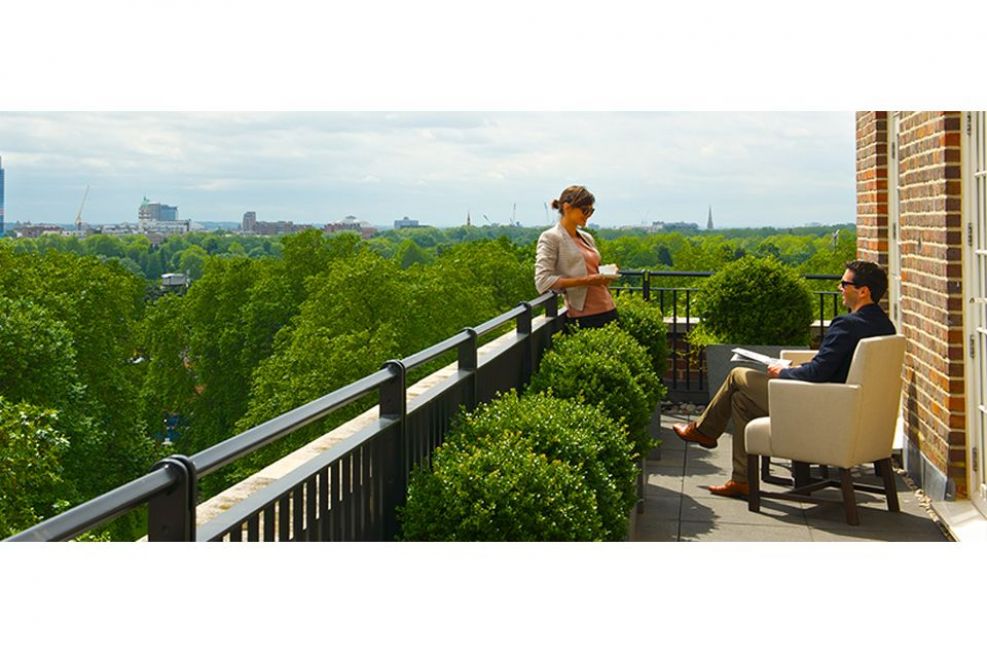 Granite Stone Planters On 8th Floor Terrace