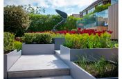 Custom sized rectangular metal planters