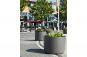 Fibre Reinforced Concrete Boulevard planters at Gunwharf Quays Supplied By IOTA