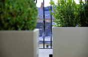 Bespoke Powder Coated Steel Planters at Hans Place, Knightsbridge, London