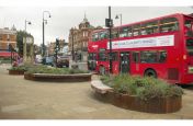 Corten Steel Public Realm Planter Bench