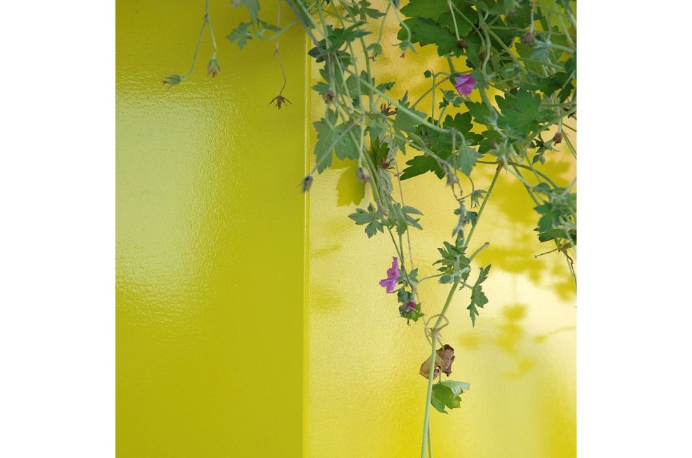 Powder Coated Steel Columns in Pantone 605