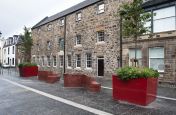 RAL 3013 Tomato Red Powder Coated Steel Planters.