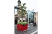Pre-Galvanised Steel Planters With Tomato Red Powder Coating