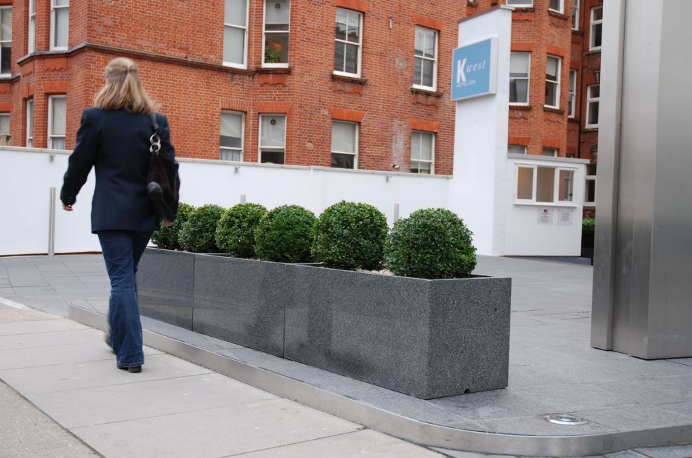 Granite Trough 1000 Street Planters At K West Hotel Entrance