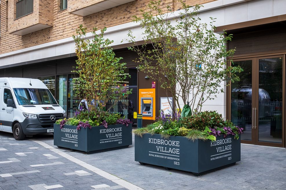 Large tree planters for public realm
