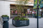 Movable street planters in London