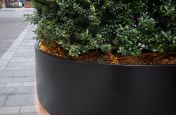 Custom coloured powder coated metal planter