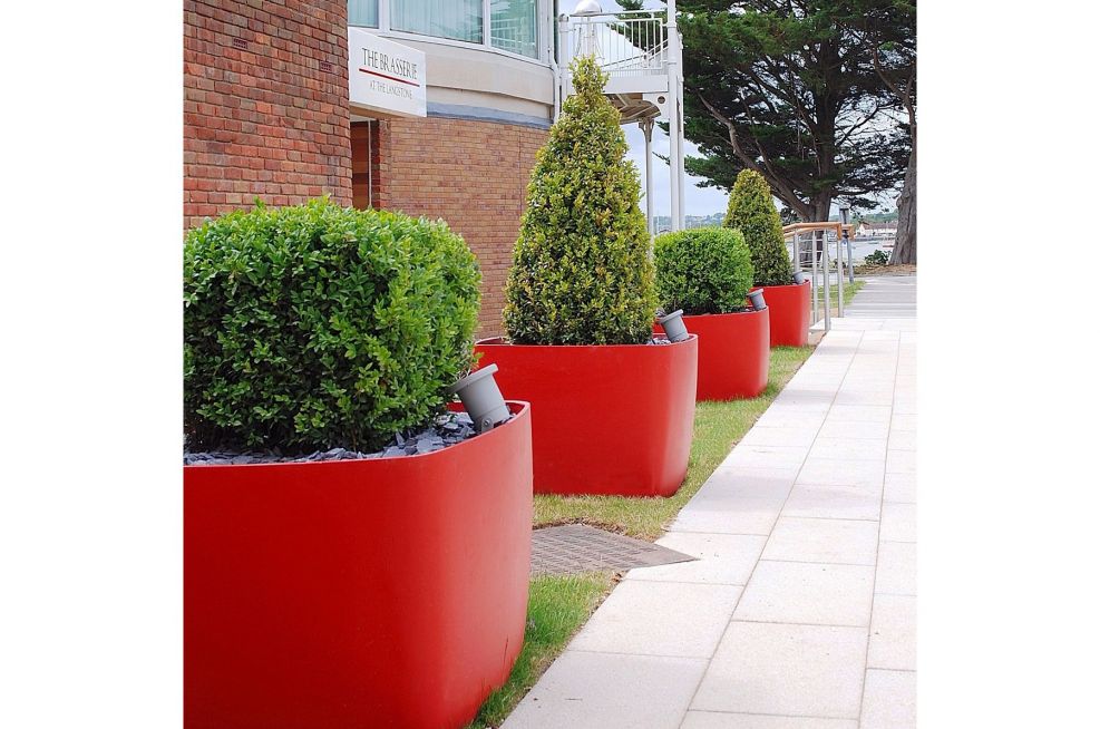 Coral Red Custom Colour Boulevard Planters