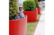 Custom Coloured Boulevard Planters In Red