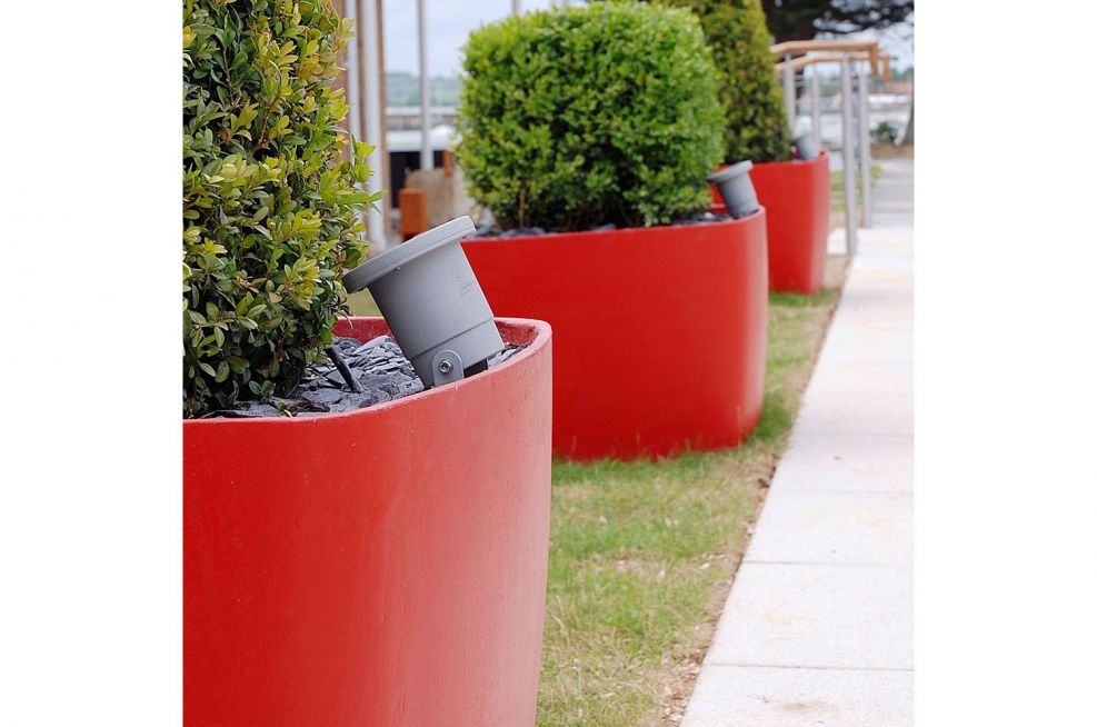 Custom Coloured Boulevard Planters In Red