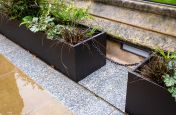 Planters used for pedestrian barrier