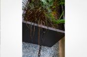 Metal planter safety barrier