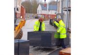 Large Granite Planter Installed By IOTA Personnel