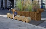 bespoke corten steel benches for public realm 