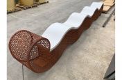 Custom Corten Public Bench