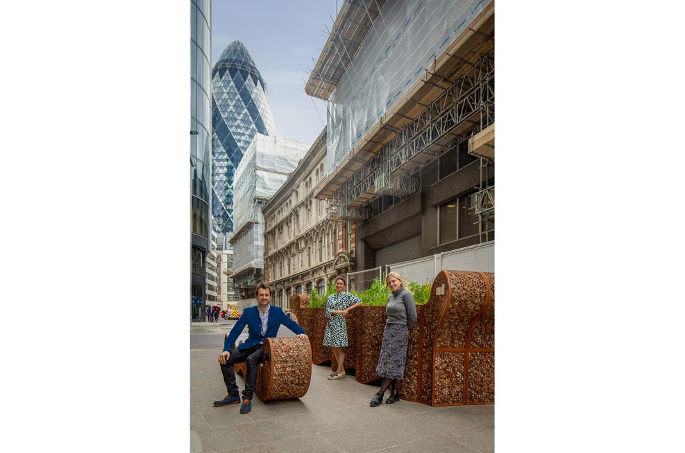 Architectural City Parklet Corten Planter