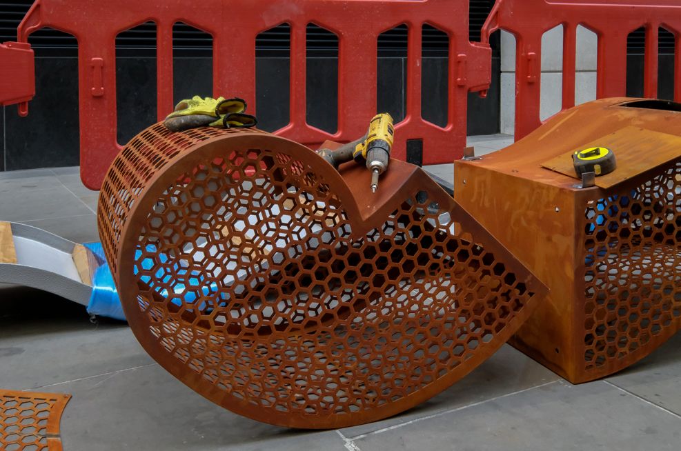 Bespoke Design Complex Planter and Bench