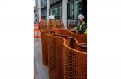 Corten Steel Tall Wavy Raised Planter