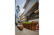 Custom Made Corten Steel Planter and Bench London