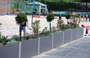 Beach Volleyball Court Steel Planters