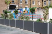 Steel And FRC Planters For the Volleyball Court