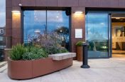 Bespoke steel planter and bench seating