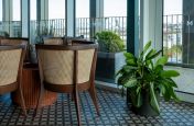 Modern steel planters for BTR apartments
