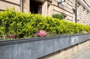Custom lead-clad trough planter