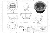 Movable conical tree planter CAD design