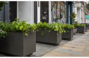 aluminium planters for luxury retail