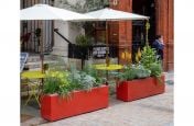 perimeter planters for public seating