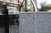 Granite Cladding On a Steel Planter Frame