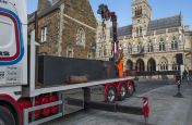 Installation Of The Smallest Granite Planters At Northants Highways, Guildhall Road, NN1