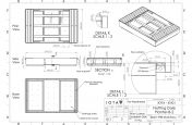 Steel planter integral bench seating CAD