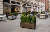 Movable decorative shrub planters