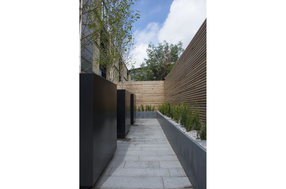 Bespoke Steel Planters at One Lochrin Square
