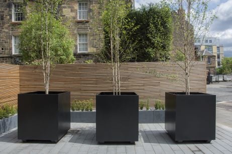 Bespoke Steel Planters At One Lochrin Square, Edinburgh, EH3