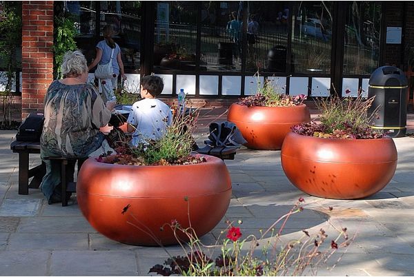 Custom Coloured Aladin Planters at Paddington Recreation Ground