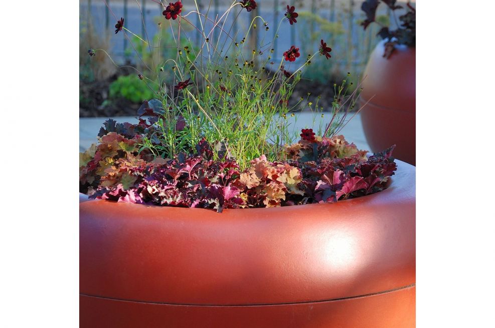 Pearl Copper RAL Colour On FRC Planter