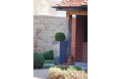 IOTA External Granite Taper 1100 Planter with Buxus Topiary