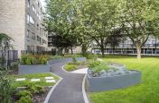 Asymmetrical Steel Planters In London